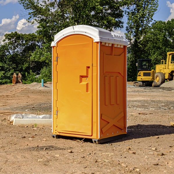 are there any restrictions on what items can be disposed of in the portable restrooms in East Dunseith